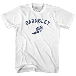 Barnsley Running Track Winged Foot-Womens Cotton Junior Cut T-Shirt
