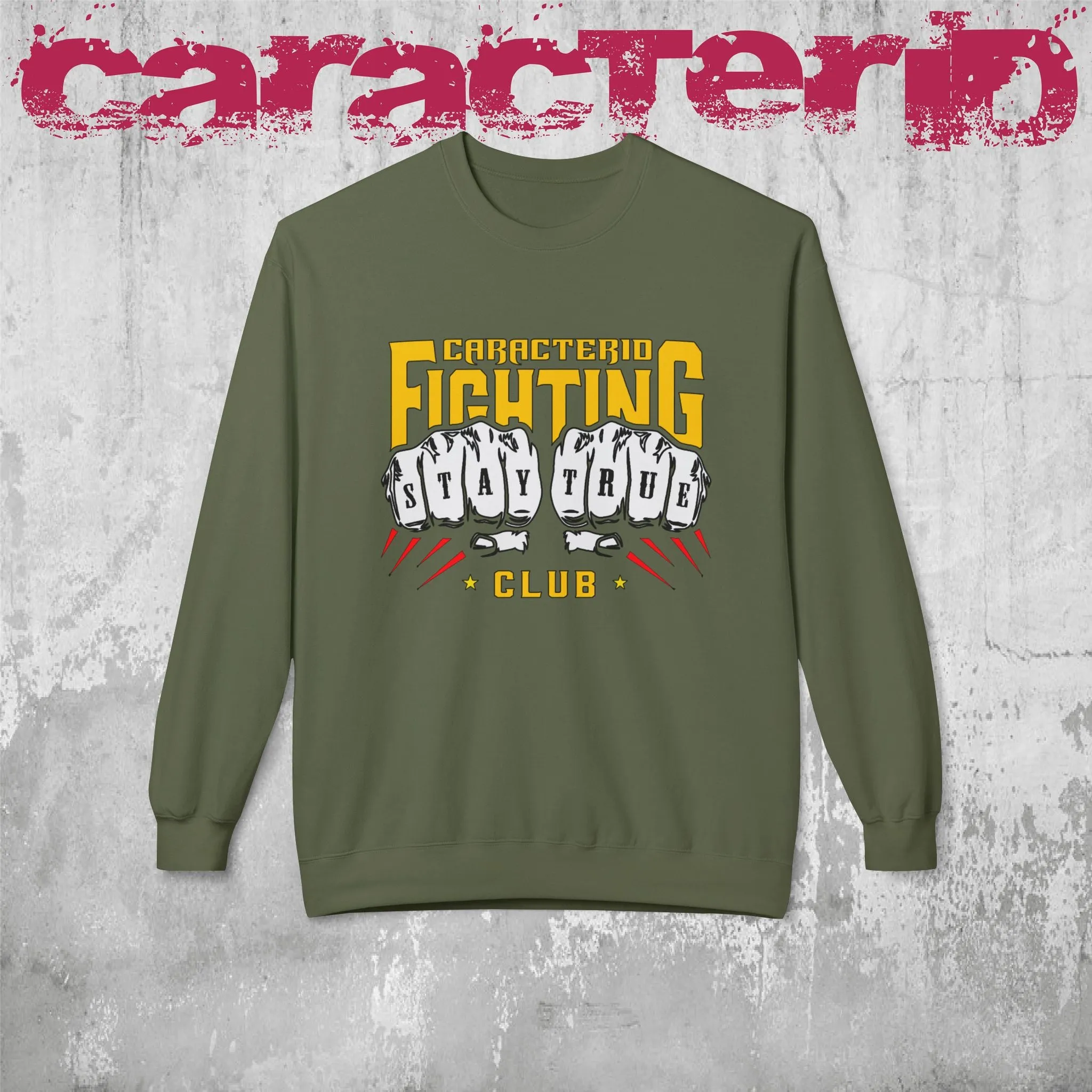 Bold Fighting Club Graphic Sweatshirt - Stay True Design | CaracterID