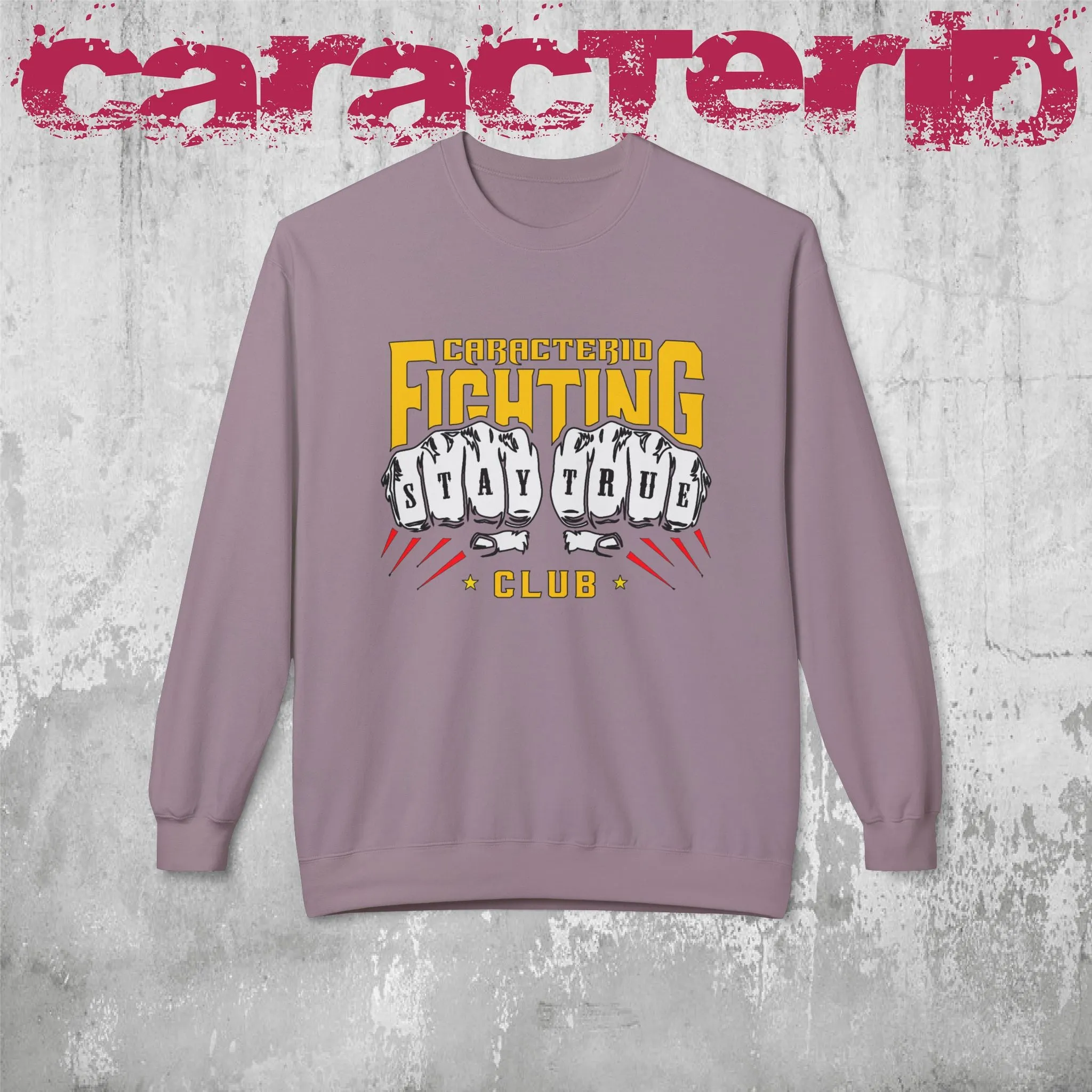 Bold Fighting Club Graphic Sweatshirt - Stay True Design | CaracterID