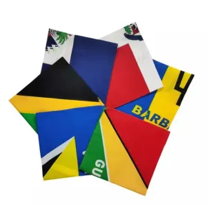Caribbean Flag Square Cotton Bandanas