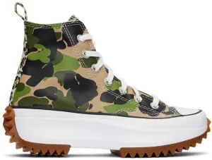 Converse Beige Camouflage Run Star Hike High Sneakers