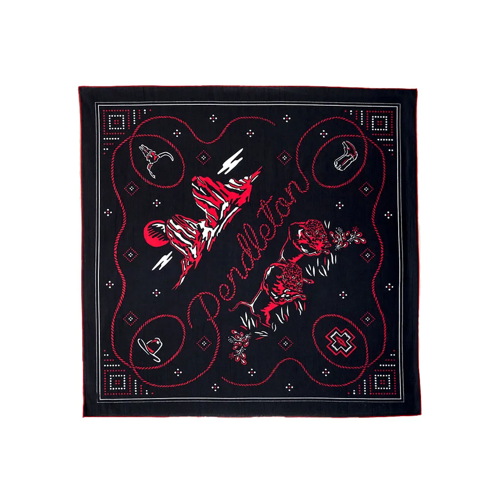 Cowboy Scene Bandana Black