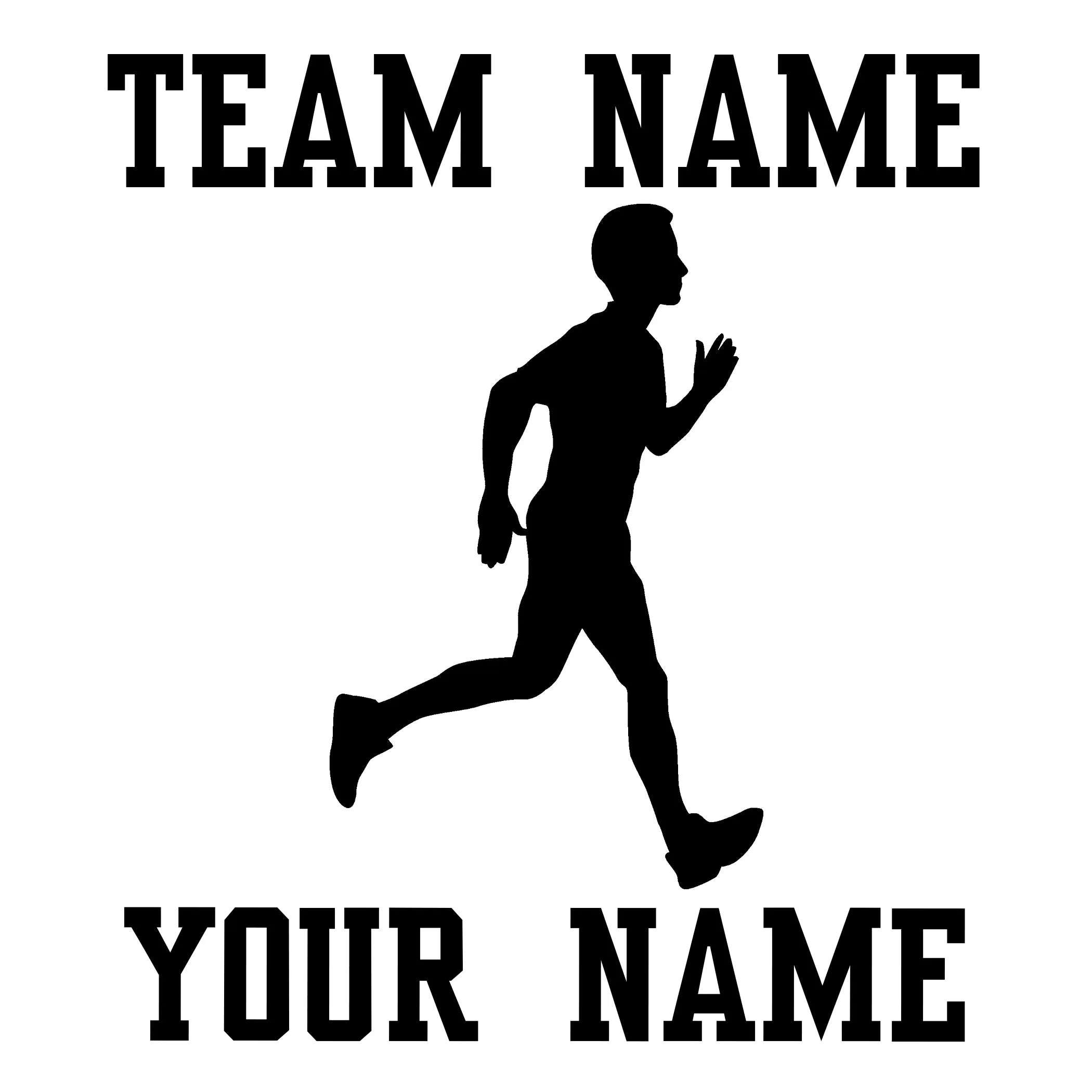 Custom Runner Track Window Decal - Male