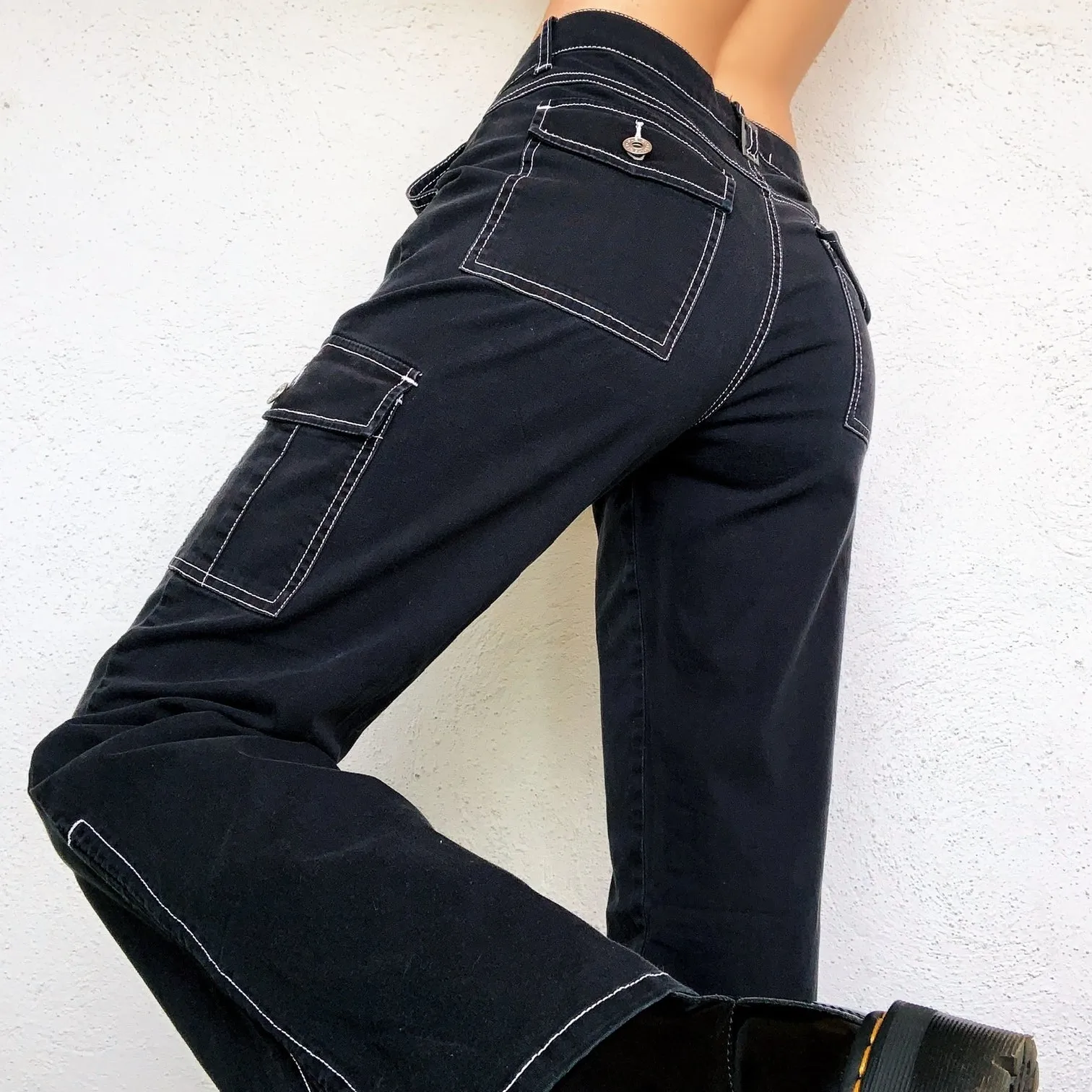 Early 2000s Faded Black Cargos