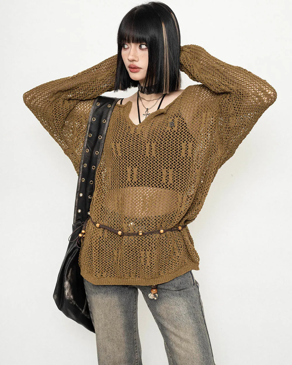 French Streetwear Style Hollow Out Summer Spring Top