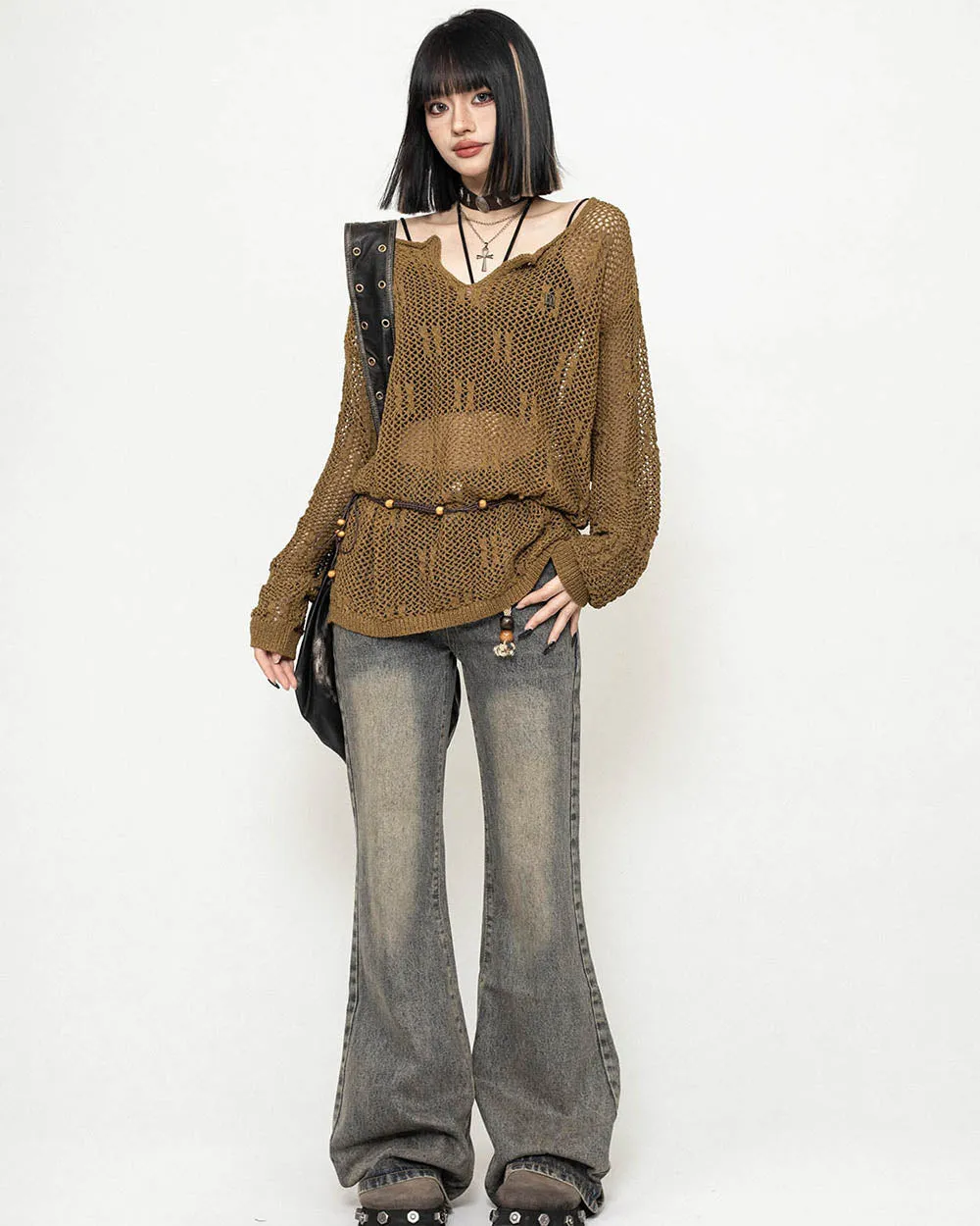 French Streetwear Style Hollow Out Summer Spring Top