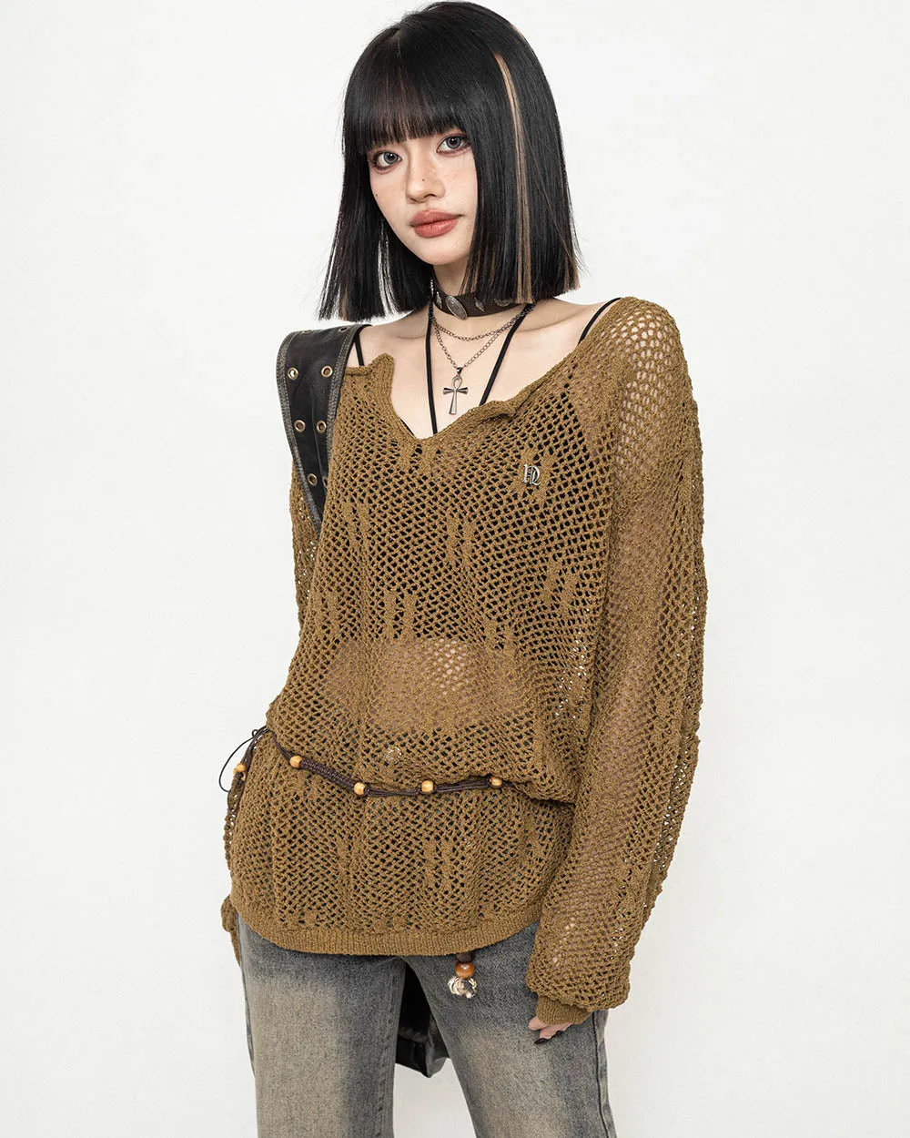 French Streetwear Style Hollow Out Summer Spring Top