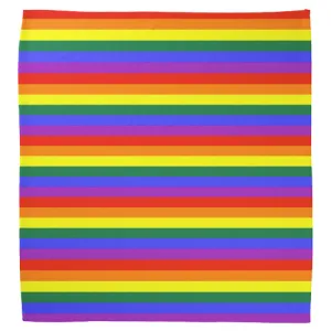 Gay Pride Rainbow Flag Bandana (Thin Stripes)