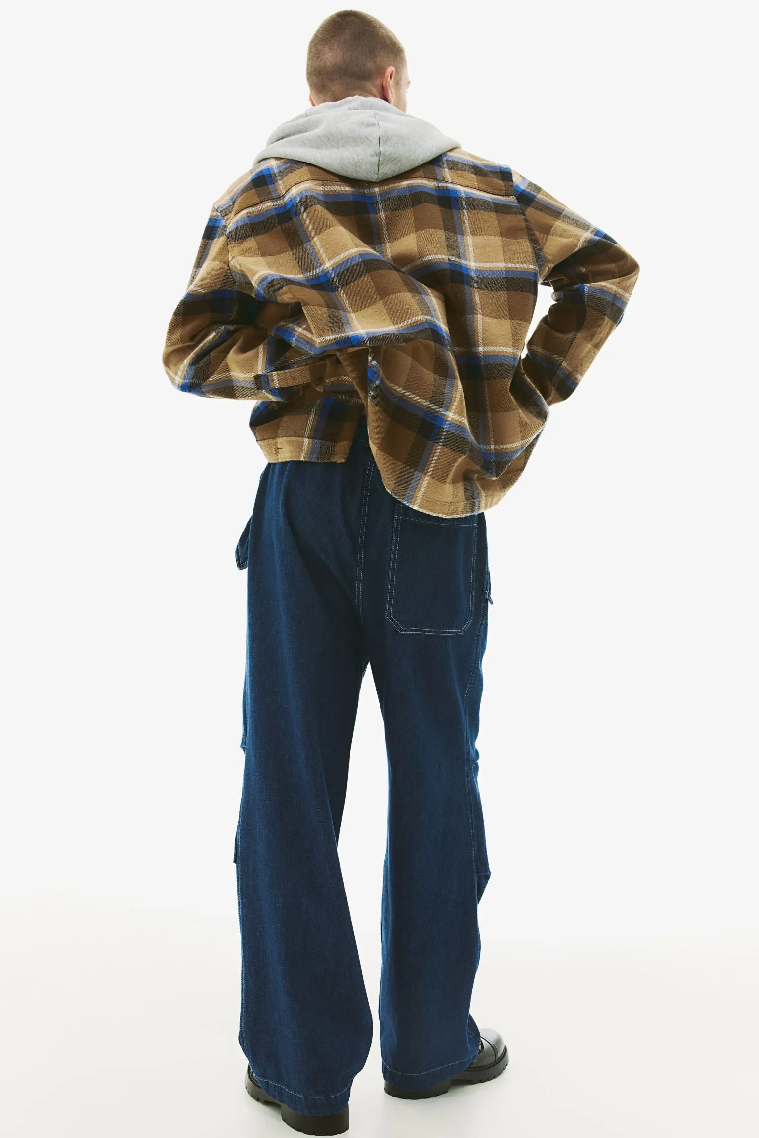 H&M Loose Fit Parachute Jeans, dark blue