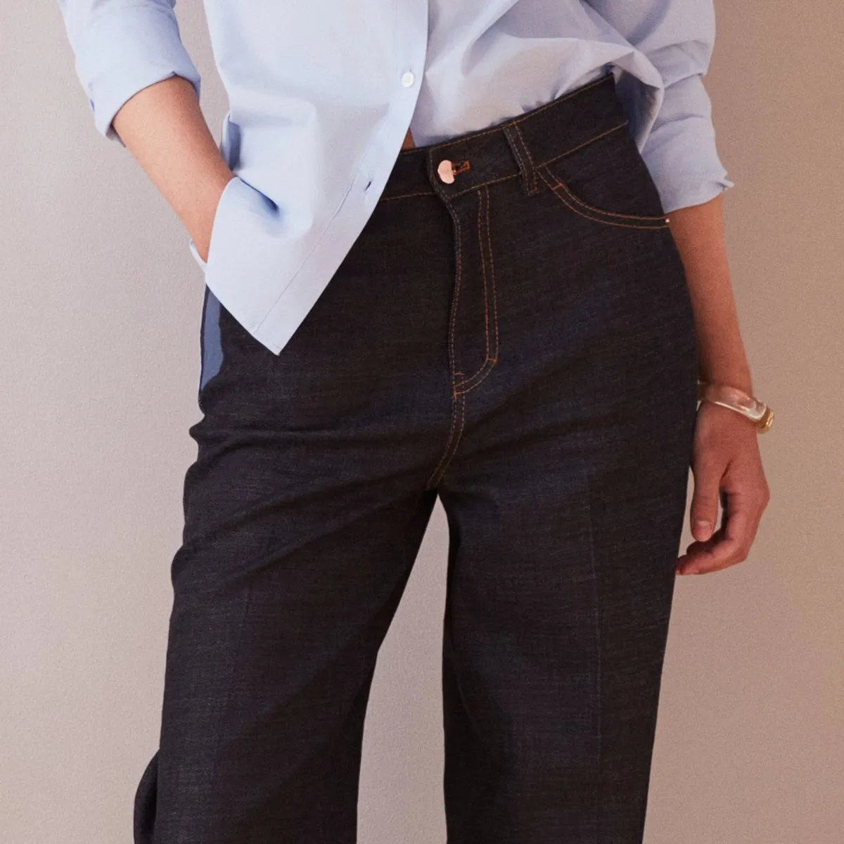 Jazz Loose Fit Jeans With Cuff Blue