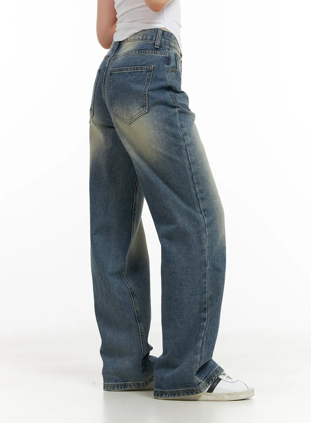 Lexi Vintage Washed Wide Fit Baggy Jeans CG420