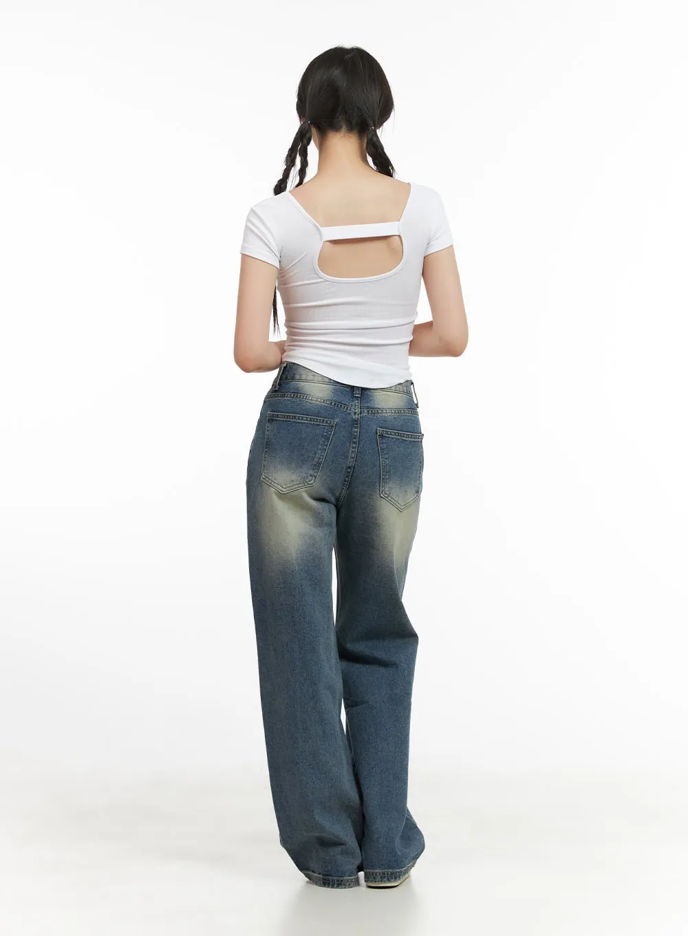 Lexi Vintage Washed Wide Fit Baggy Jeans CG420