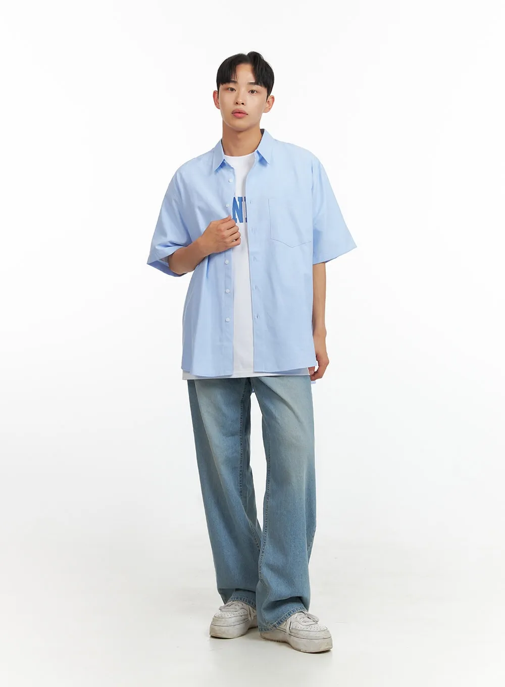 Men's Loose Fit Straight Jeans IU414