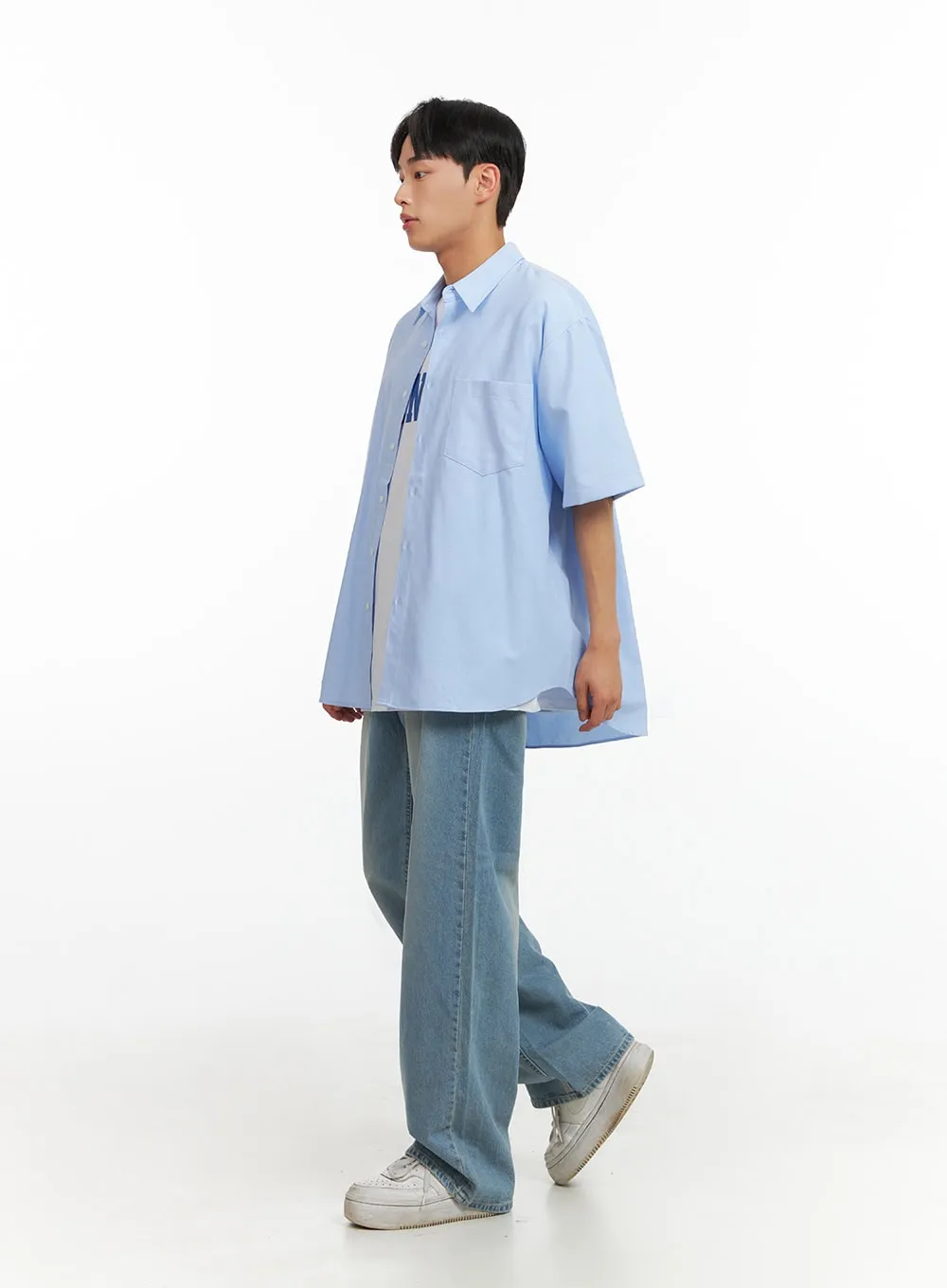 Men's Loose Fit Straight Jeans IU414