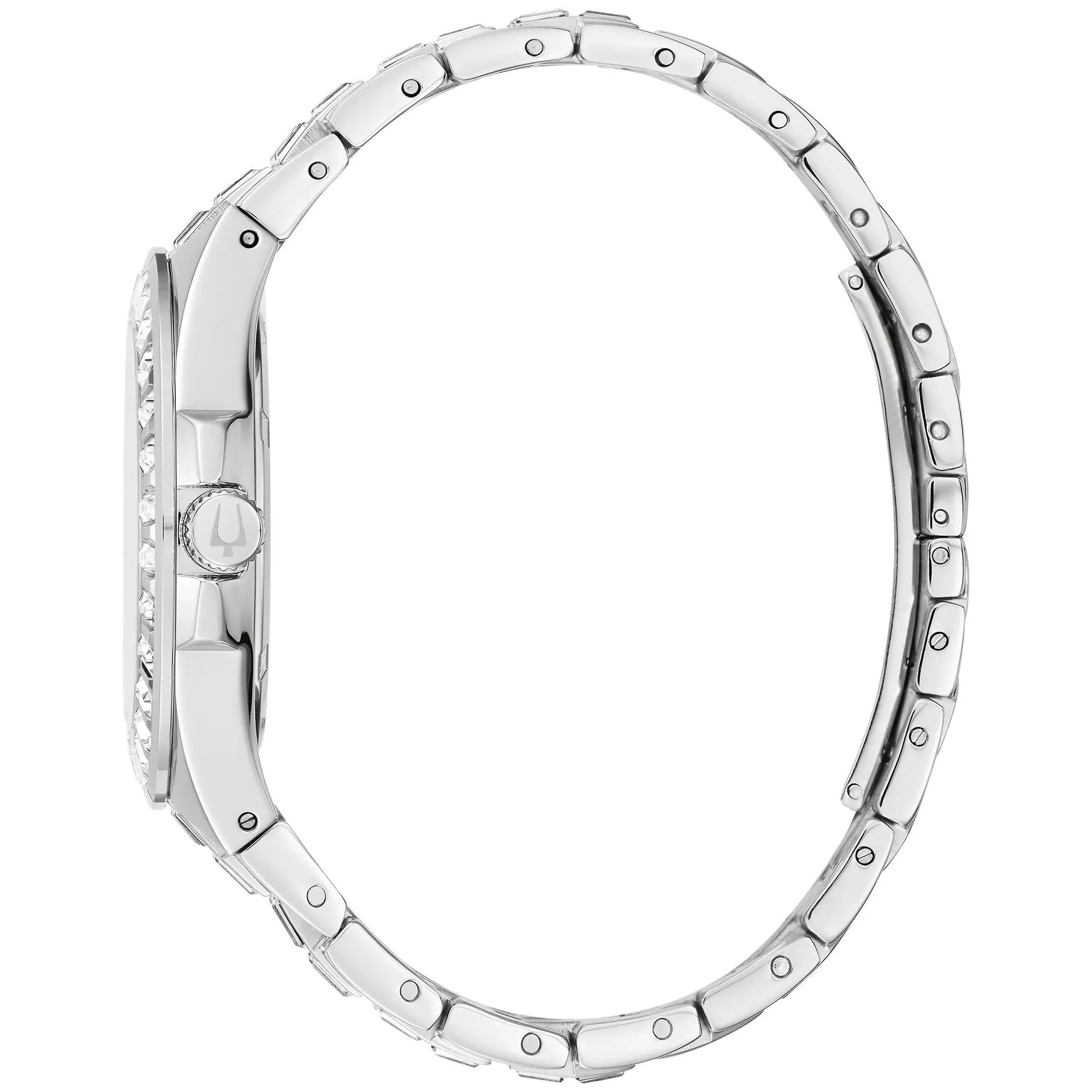 Men'S Stainless Steel Crystal Accented Watch - 96A253