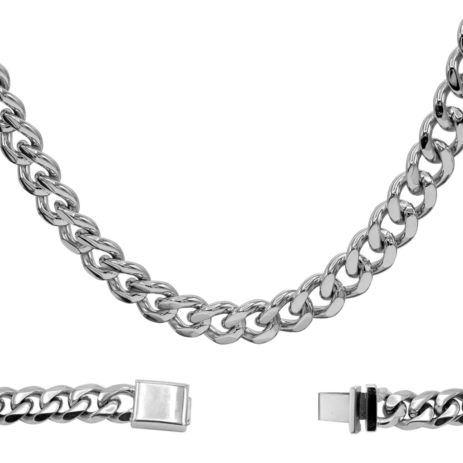 Miami Cuban Link Chain Necklace Stainless Steel