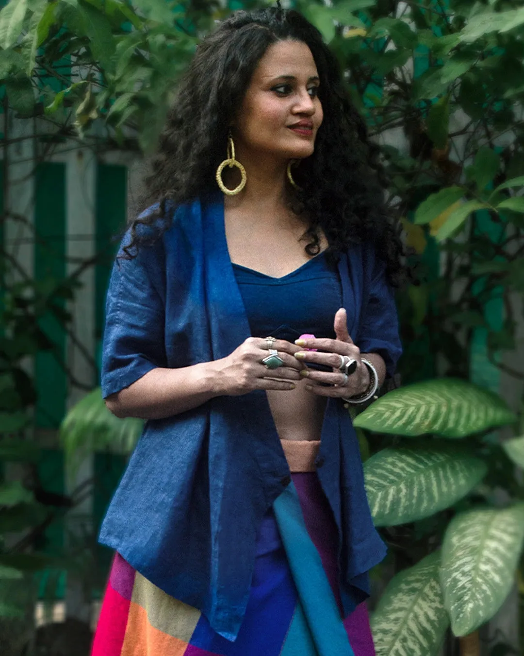 Nomad Indigo Wraparound - 100% Hemp Jacket