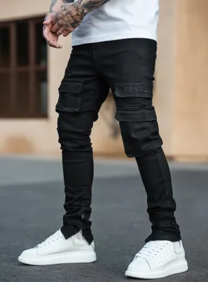 OG Cargo Jeans in Jet Black