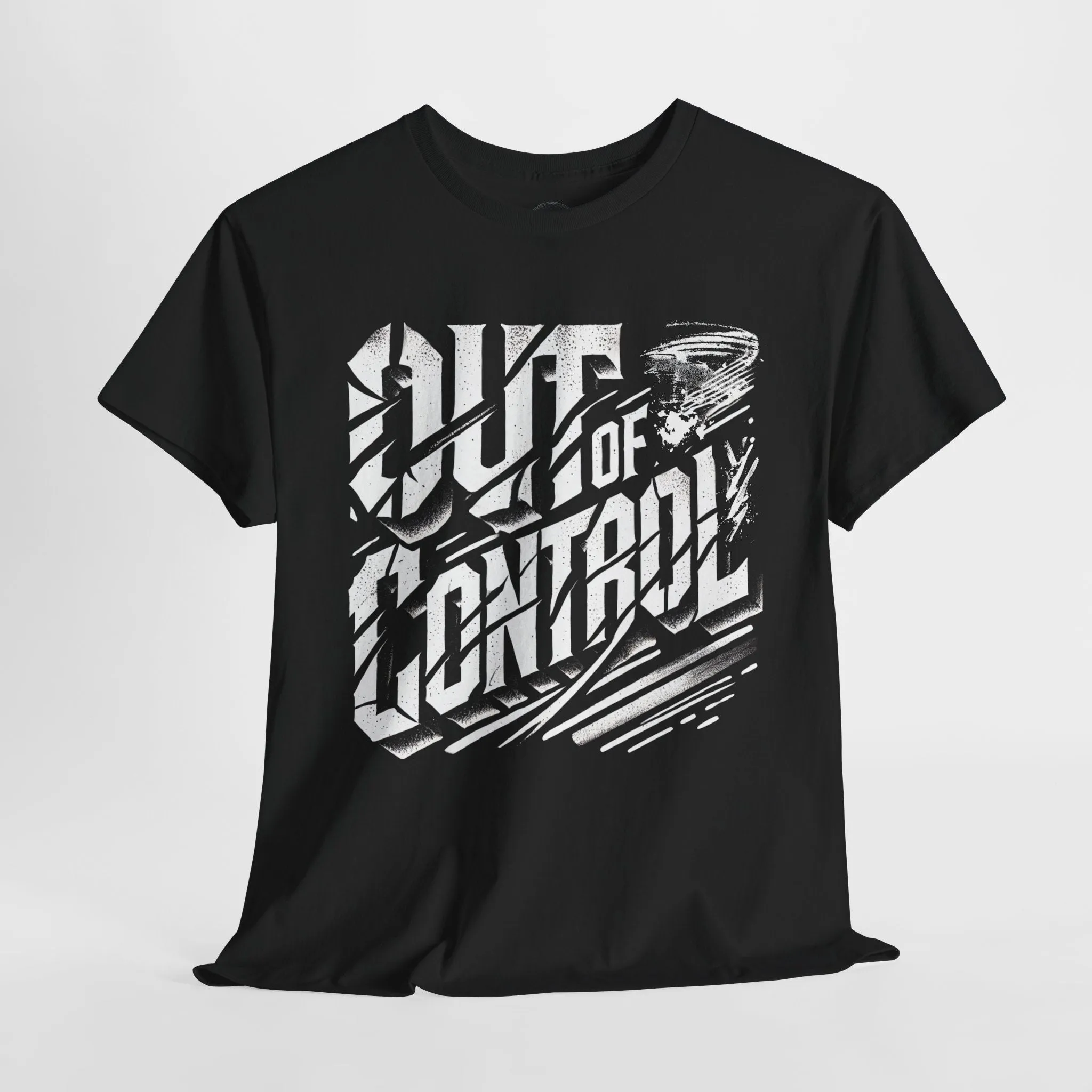 Out of Control Graphic Tee - Unisex Heavy Cotton T-Shirt, Edgy Streetwear, Aesthetic Statement Shirt, Music Festival Outfit, Trendy Casual Apparel