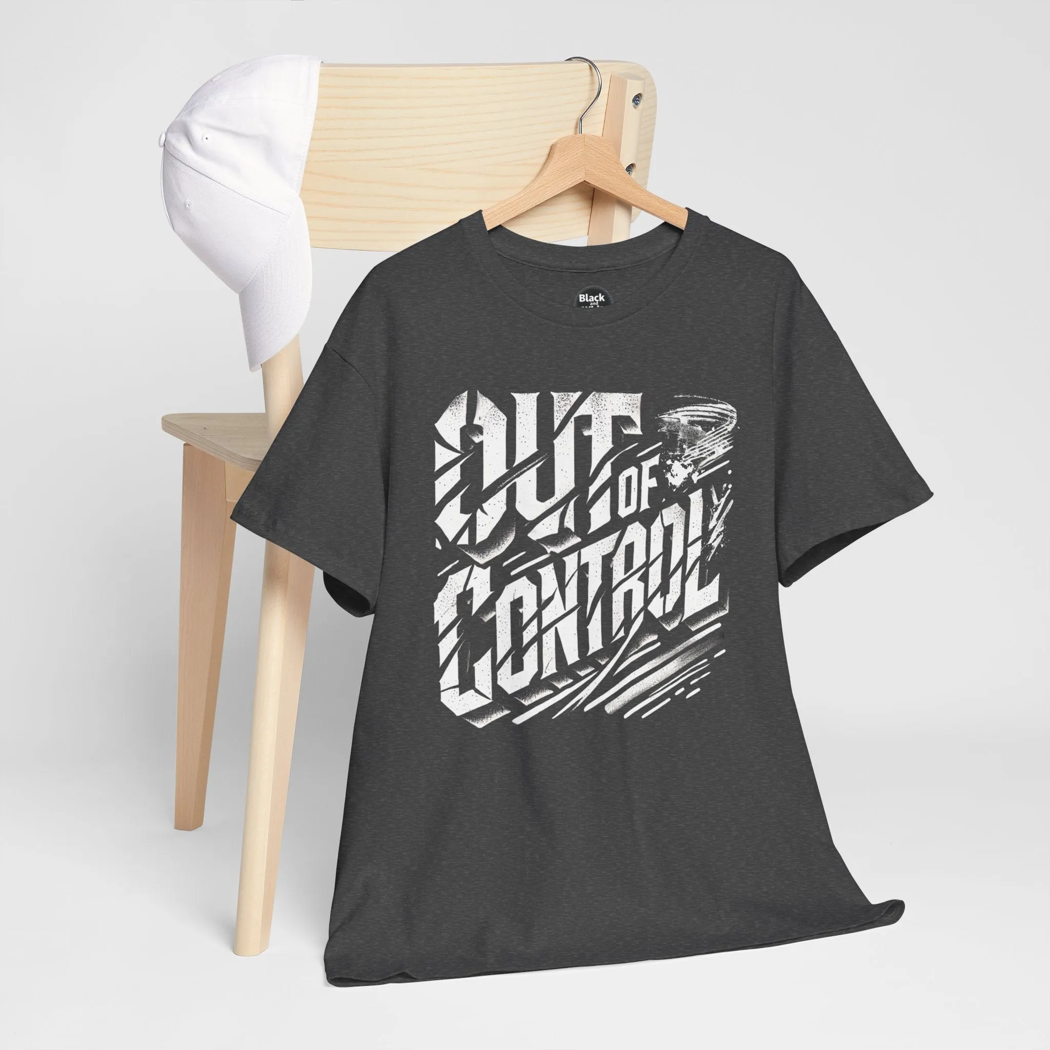 Out of Control Graphic Tee - Unisex Heavy Cotton T-Shirt, Edgy Streetwear, Aesthetic Statement Shirt, Music Festival Outfit, Trendy Casual Apparel