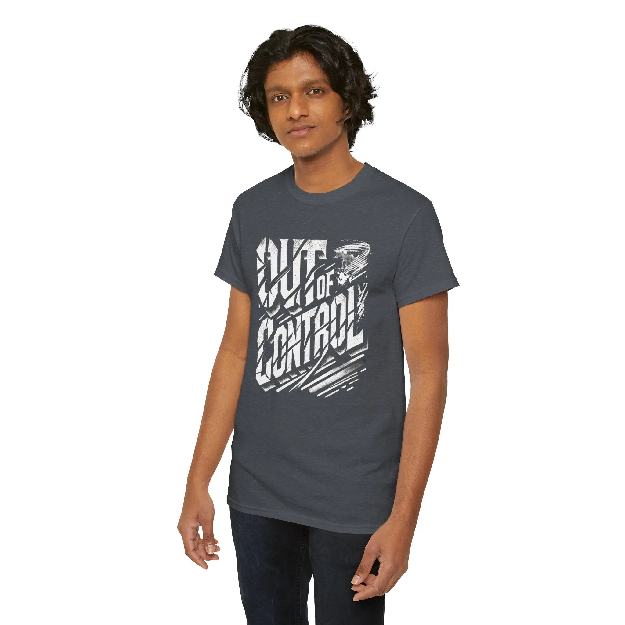 Out of Control Graphic Tee - Unisex Heavy Cotton T-Shirt, Edgy Streetwear, Aesthetic Statement Shirt, Music Festival Outfit, Trendy Casual Apparel