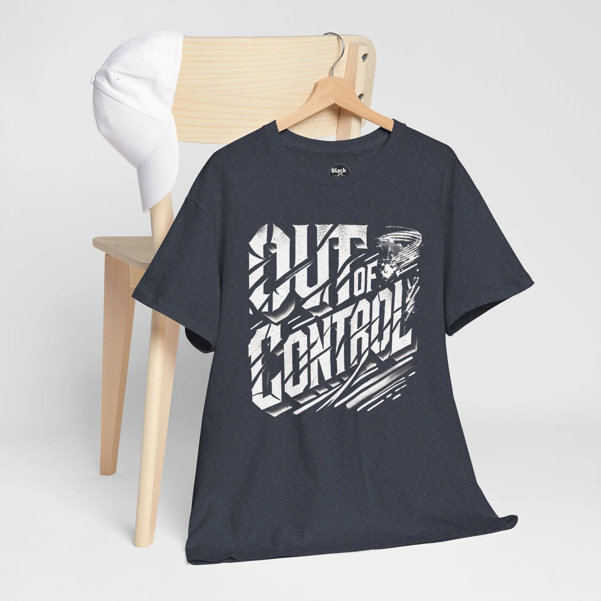 Out of Control Graphic Tee - Unisex Heavy Cotton T-Shirt, Edgy Streetwear, Aesthetic Statement Shirt, Music Festival Outfit, Trendy Casual Apparel