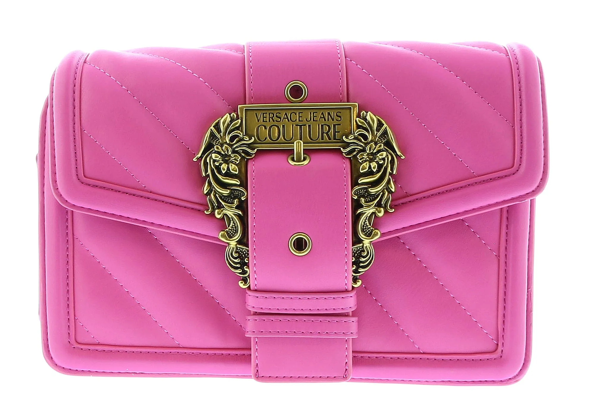 Versace Jeans Couture Hot Pink Medium Baroque Buckle Shoulder bag