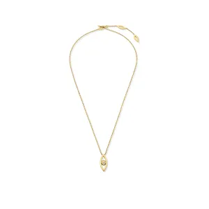 Yellow Gold Reflections Pendant with White Diamonds